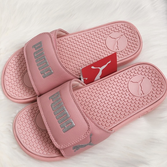 puma glitter slides